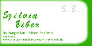 szilvia biber business card